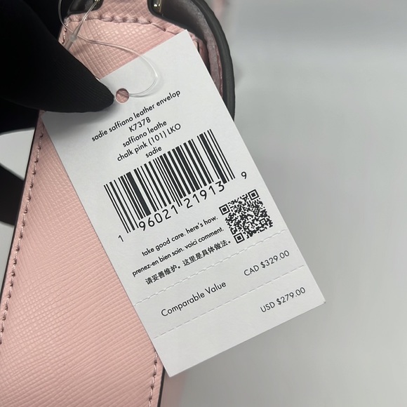 Kate Spade Sadie Envelope Crossbody Chalk Pink - Picture 9 of 13